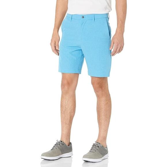 NWT Callaway Men's Blue Swing Tech Heather Ergo Short Golf Shorts Size 38 - Picture 1 of 8